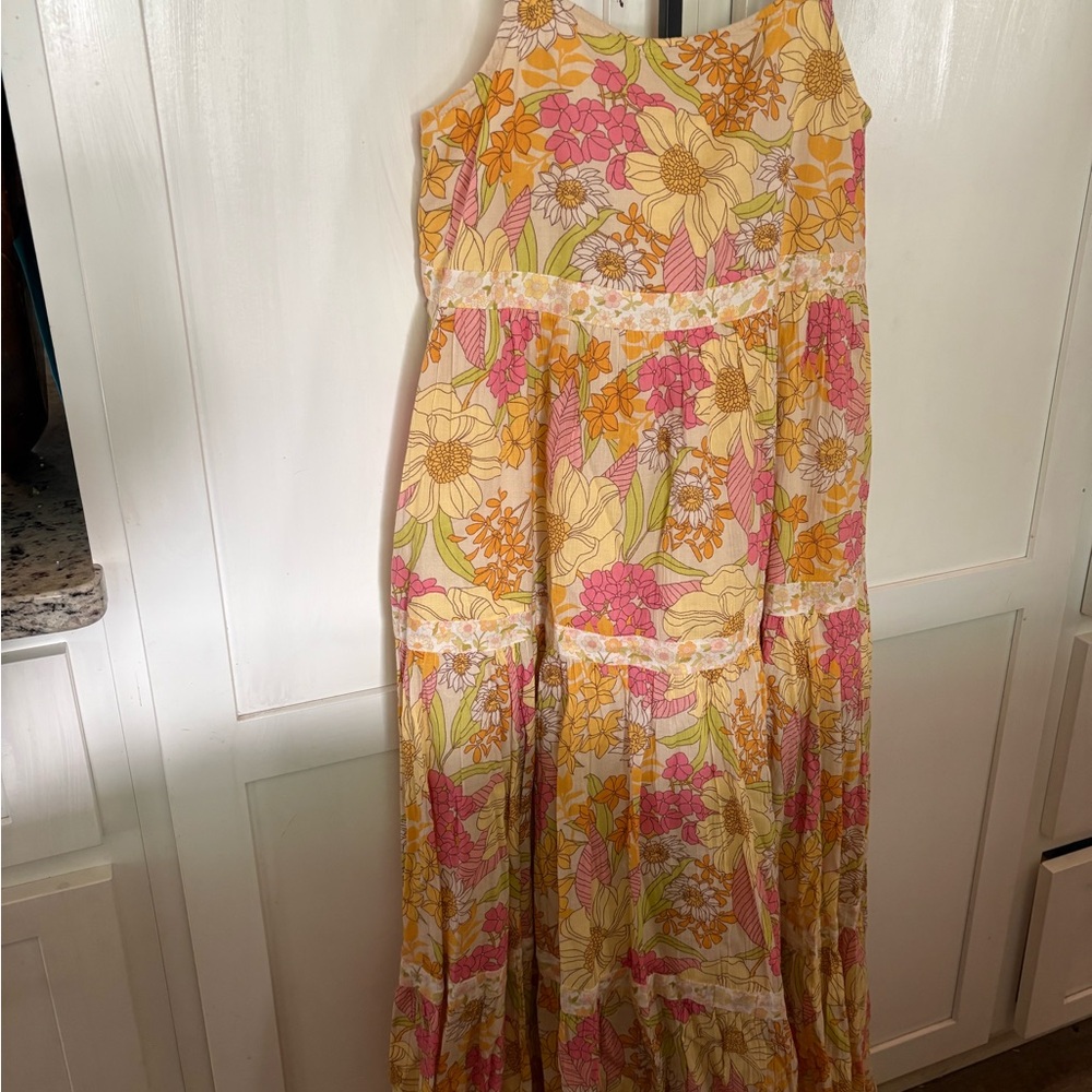 American Eagle Outfitters Floral Maxi Dress - Yellow and Pink